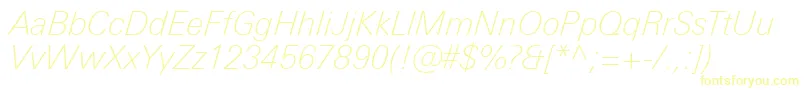 UniversNextProThinItalic Font – Yellow Fonts