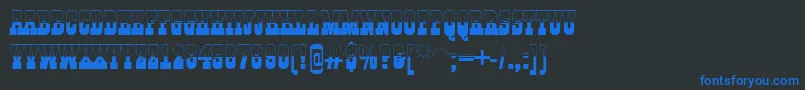 Шрифт GildiatitulbwRegular – синие шрифты на чёрном фоне