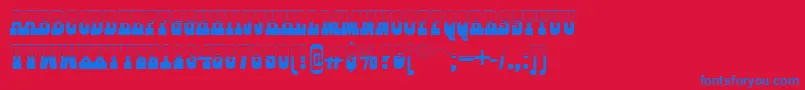 GildiatitulbwRegular Font – Blue Fonts on Red Background