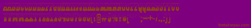 GildiatitulbwRegular Font – Brown Fonts on Purple Background