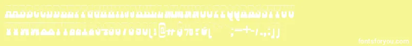 GildiatitulbwRegular Font – White Fonts on Yellow Background