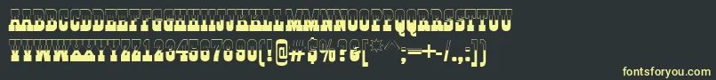 GildiatitulbwRegular Font – Yellow Fonts on Black Background