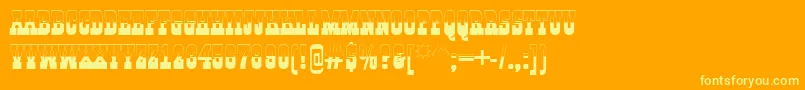 GildiatitulbwRegular Font – Yellow Fonts on Orange Background