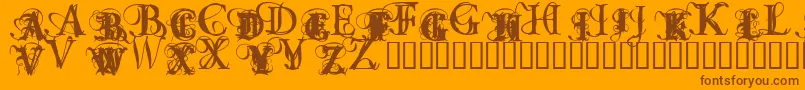 OmnipotenceBlack Font – Brown Fonts on Orange Background