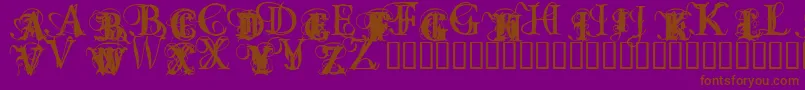 Шрифт OmnipotenceBlack – коричневые шрифты на фиолетовом фоне