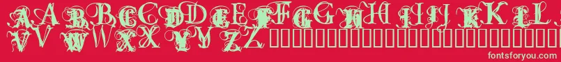 OmnipotenceBlack Font – Green Fonts on Red Background