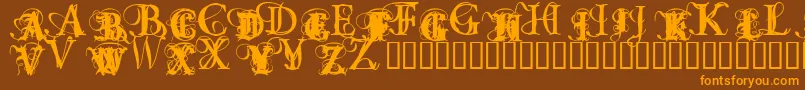 OmnipotenceBlack Font – Orange Fonts on Brown Background
