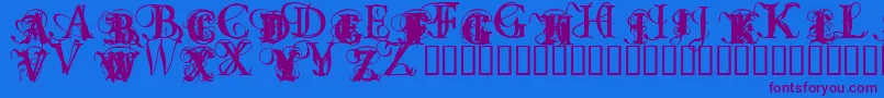 OmnipotenceBlack Font – Purple Fonts on Blue Background