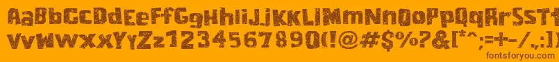 CordelEncarnadoIi Font – Brown Fonts on Orange Background