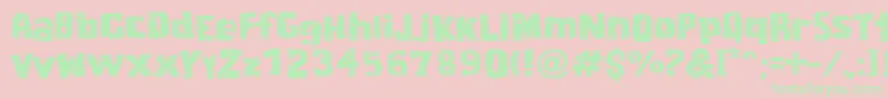 CordelEncarnadoIi Font – Green Fonts on Pink Background