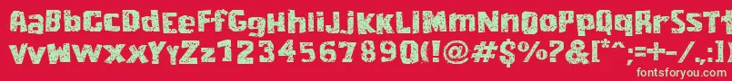 CordelEncarnadoIi Font – Green Fonts on Red Background