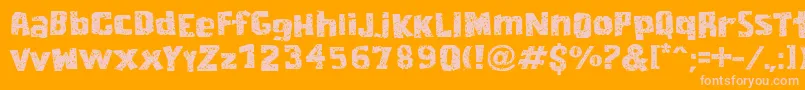 CordelEncarnadoIi Font – Pink Fonts on Orange Background