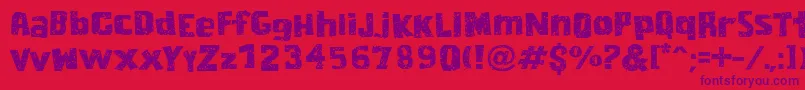 CordelEncarnadoIi Font – Purple Fonts on Red Background