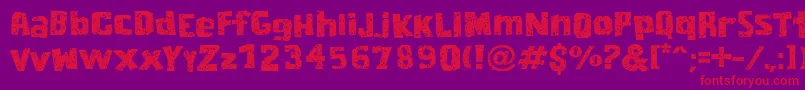 CordelEncarnadoIi Font – Red Fonts on Purple Background