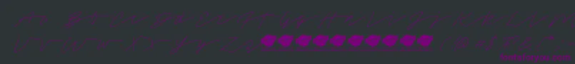 TamoroscriptPersonaluseonly Font – Purple Fonts on Black Background