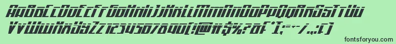 Quantummalicelaserital Font – Black Fonts on Green Background