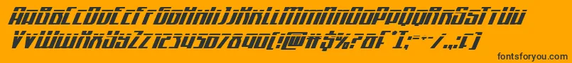 Quantummalicelaserital Font – Black Fonts on Orange Background