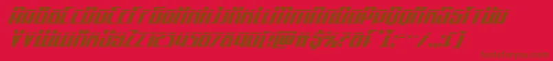 Quantummalicelaserital Font – Brown Fonts on Red Background