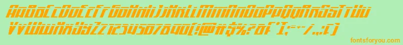 Quantummalicelaserital Font – Orange Fonts on Green Background