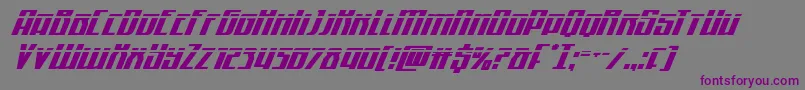 Quantummalicelaserital-Schriftart – Violette Schriften auf grauem Hintergrund