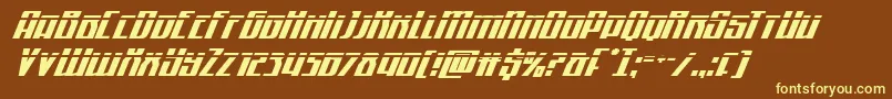 Quantummalicelaserital Font – Yellow Fonts on Brown Background