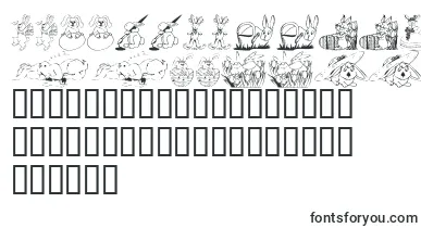 KrEasterBunnies font – Fonts Rabbits