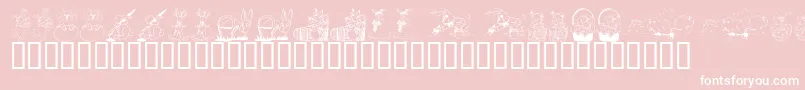 KrEasterBunnies Font – White Fonts on Pink Background