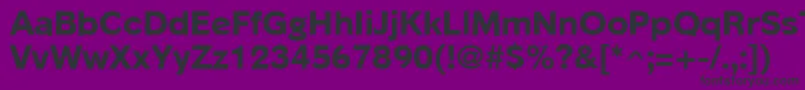 フォントPhinsterextrabold Regular – 紫の背景に黒い文字