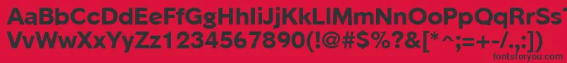 Phinsterextrabold Regular Font – Black Fonts on Red Background