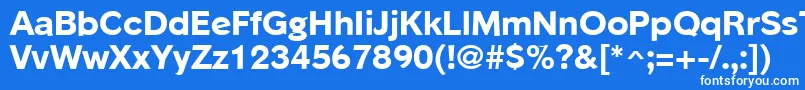 フォントPhinsterextrabold Regular – 青い背景に白い文字