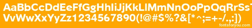 フォントPhinsterextrabold Regular – オレンジの背景に白い文字