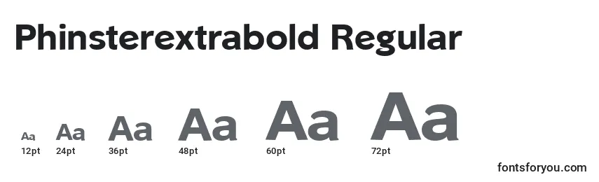 Размеры шрифта Phinsterextrabold Regular