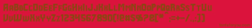 Beastformer-fontti – ruskeat fontit punaisella taustalla