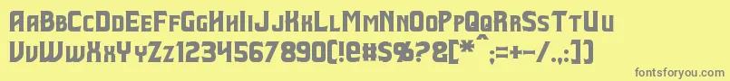 Beastformer Font – Gray Fonts on Yellow Background