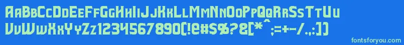 Beastformer Font – Green Fonts on Blue Background