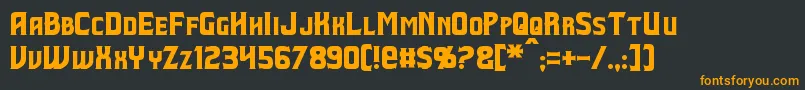 Beastformer Font – Orange Fonts on Black Background