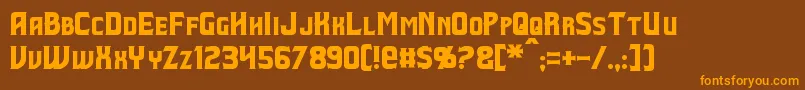 Beastformer Font – Orange Fonts on Brown Background