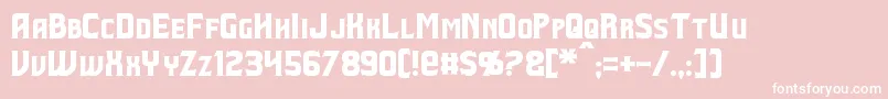 Beastformer-Schriftart – Weiße Schriften auf rosa Hintergrund
