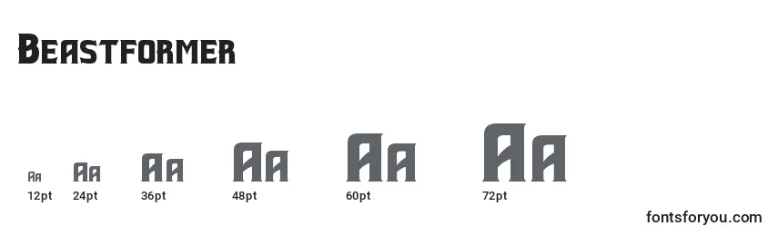 Beastformer Font Sizes