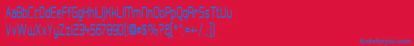 HallFeticaNarrow Font – Blue Fonts on Red Background