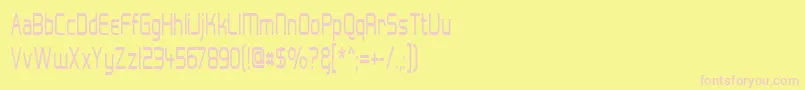 HallFeticaNarrow Font – Pink Fonts on Yellow Background
