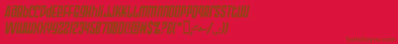 Armopbi Font – Brown Fonts on Red Background