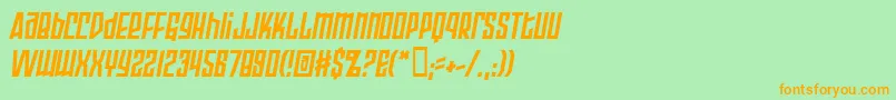 Armopbi Font – Orange Fonts on Green Background