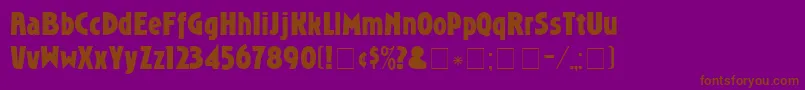 Шрифт RoslingothicDgBold – коричневые шрифты на фиолетовом фоне