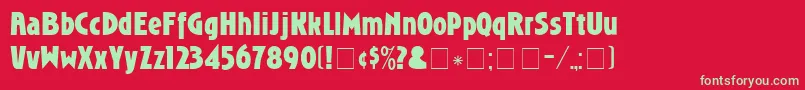 RoslingothicDgBold Font – Green Fonts on Red Background