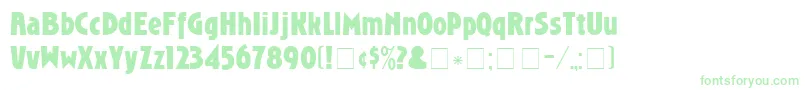 RoslingothicDgBold Font – Green Fonts on White Background