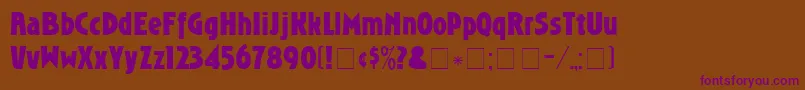 RoslingothicDgBold Font – Purple Fonts on Brown Background