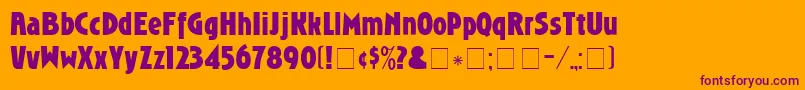 RoslingothicDgBold Font – Purple Fonts on Orange Background