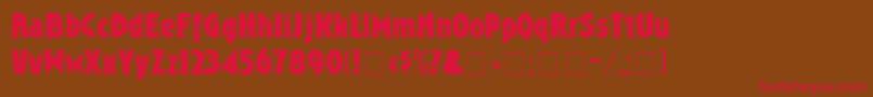 RoslingothicDgBold Font – Red Fonts on Brown Background