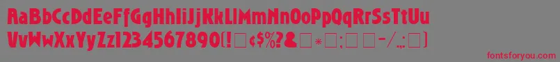 RoslingothicDgBold Font – Red Fonts on Gray Background